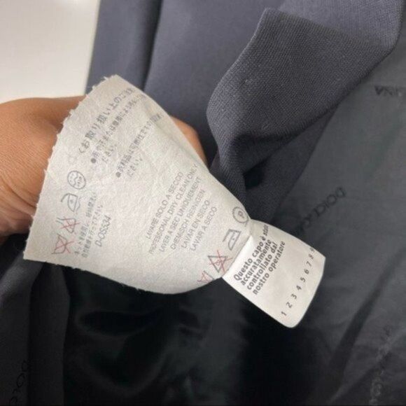 Dolce & Gabbana Navy Blue 3 Button Virgin Wool Blazer Suit Jacket Size IT 52 - Picture 13 of 13